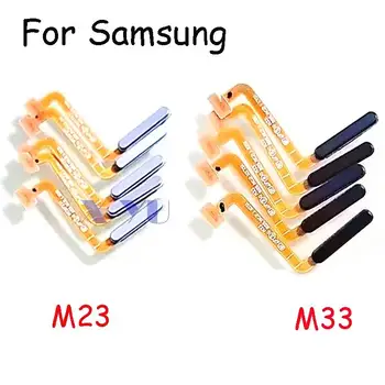 10VNT Originalus Samsung Galaxy M22 M23 M33 M52 M53 M32 5G pirštų Atspaudų Skaitytuvas Touch ID Automatinės grįžties Klavišą, Namų Flex Kabelis