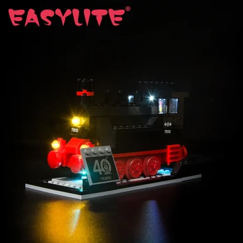 EASYLITE LED Šviesos Nustatyti 40370 Garo Variklio 40 Metų Traukinių Jubiliejų Blokai, Plytos Tik Apšvietimo Komplektą neįeina Modelis