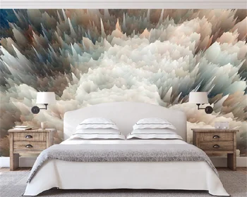 Individualizuotos fono paveikslėlį 3d trimatis abstrakčią asmenybę, mados debesis kambarį, miegamąjį, TV, sofa fono sienos freskos