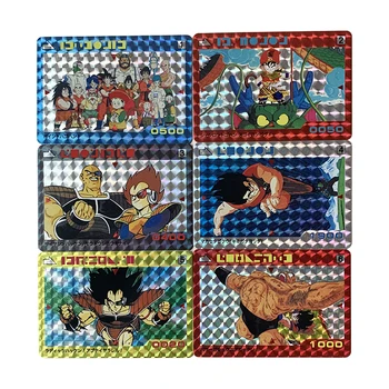 6Pcs/set Dragon Ball Retas Flash Kortelių Goku Gohan Vedžitas Super Saiyan Klasikinis Žaidimas Anime Kolekcija Korteles, Dovana, Žaislai