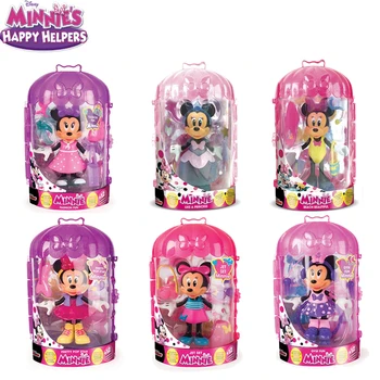 Originali Disney Mickey Mouse Klubą Minnie Princess Dress Up Lėlės Super Keliautojas Žaislai Vaikams Kalėdų, Gimtadienio Dovana