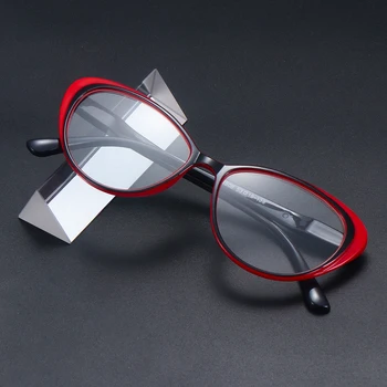 Skaitymo Akiniai Moterų Cat Eye HD lentes akiniai ultralight Rėmo Vyrų Presbyopia Akiniai +1,0 Iki +4.0 Retro gafas