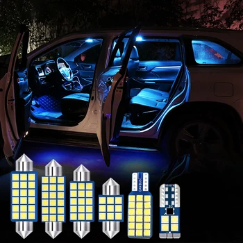 8pcs Automobilių, LED Lemputes, Interjero Skaitymo Šviesa Licencijos Plokštės Lempa Subaru Forester SG 2003 2004 2005 2006 2007 2008 Priedai