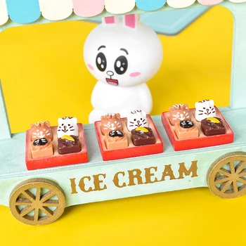 1Set Lėlių Mininature Priešpiečių Dėžutė Su 4 šokoladiniai Saldainiai Bento Modelis Lėlių Namas Virtuvės Scena Maisto Žaislai, Aksesuarai