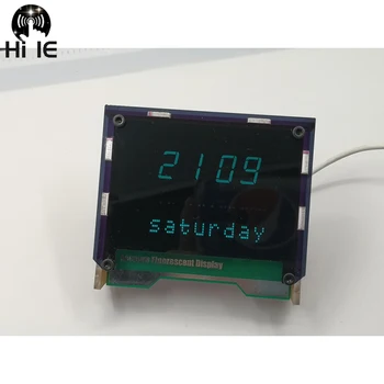 Dviguba Ekrano Darbalaukio VFD Laikrodis Draugu Dovana Skaitmeninis LED Laikrodis Kūrybos Namų Laikrodis, Aplinkos Šviesos VFD Ekranas WIFI Laikas
