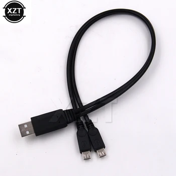 NE 1PCS sub-sekundę duomenų perdavimo įkrovimo kabelis USB moteris vyras 2 Micro USB skirstytuvo mokesčio už du 