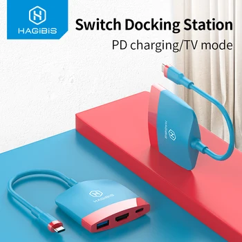 Hagibis Jungiklis Dokas TV Dock for Nintendo Jungiklis Portable Docking Station USB C iki 4K HDMI-USB 3.0 Hub 