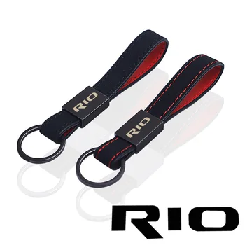 Savo ruožtu kailio automobilių Key chain Geros kokybės metalo KIA RIO 2 3 4 5 Xline x line auto accesorios raktų žiedas