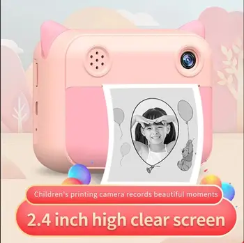 Vaikų Kamera momentinės vaizdo Kamera Vaikams 12MP 1080P HD Skaitmeninė Vaizdo Foto Kamera Žaislai su Foto Popierius Mielas Vaikas Fotoaparatas