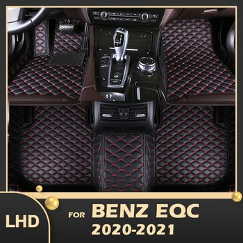 Automobilių Kilimėliai Mercedes Benz EQC 2020 2021 Custom Auto Pėdų Pagalvėlės Automobilių Kilimų Padengti Interjero Priedai