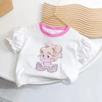 2023 Naujas Mergaičių Vasaros Drabužių Baby Girl ' s T-shirt